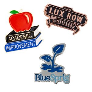 Lapel Pins - Die Struck Brass Soft Enamel (3/4")